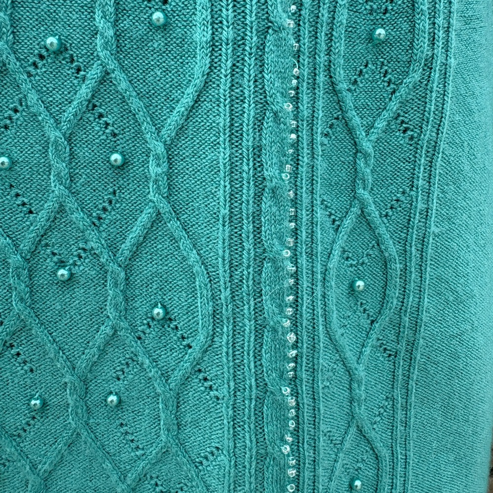 Elegant Teal Sweater for Women - Picture 6 of 9